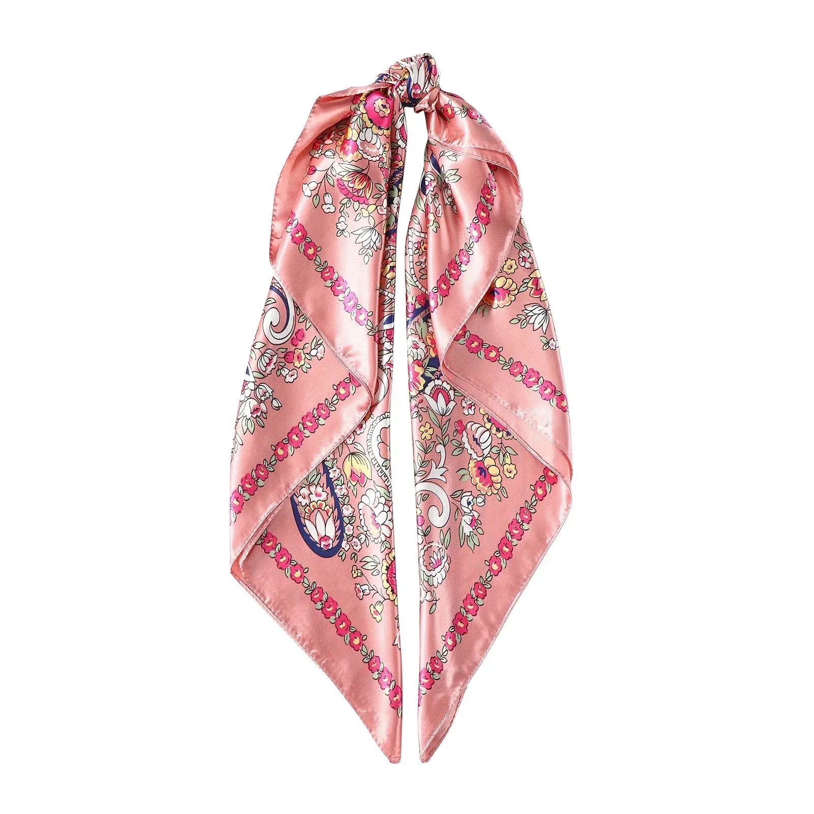 AWAYTR Fashion Head Scarf Leopard Print Satin  Hair Bands for Girls Women Headband Scarfs Body Glitter Turban Bandanas Headwear