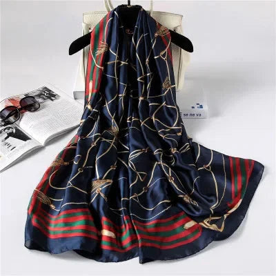 Luxury brand hijab summer women scarves soft long print silk scarves lady shawl and wrap 2022 pashmina bandana beach stoles