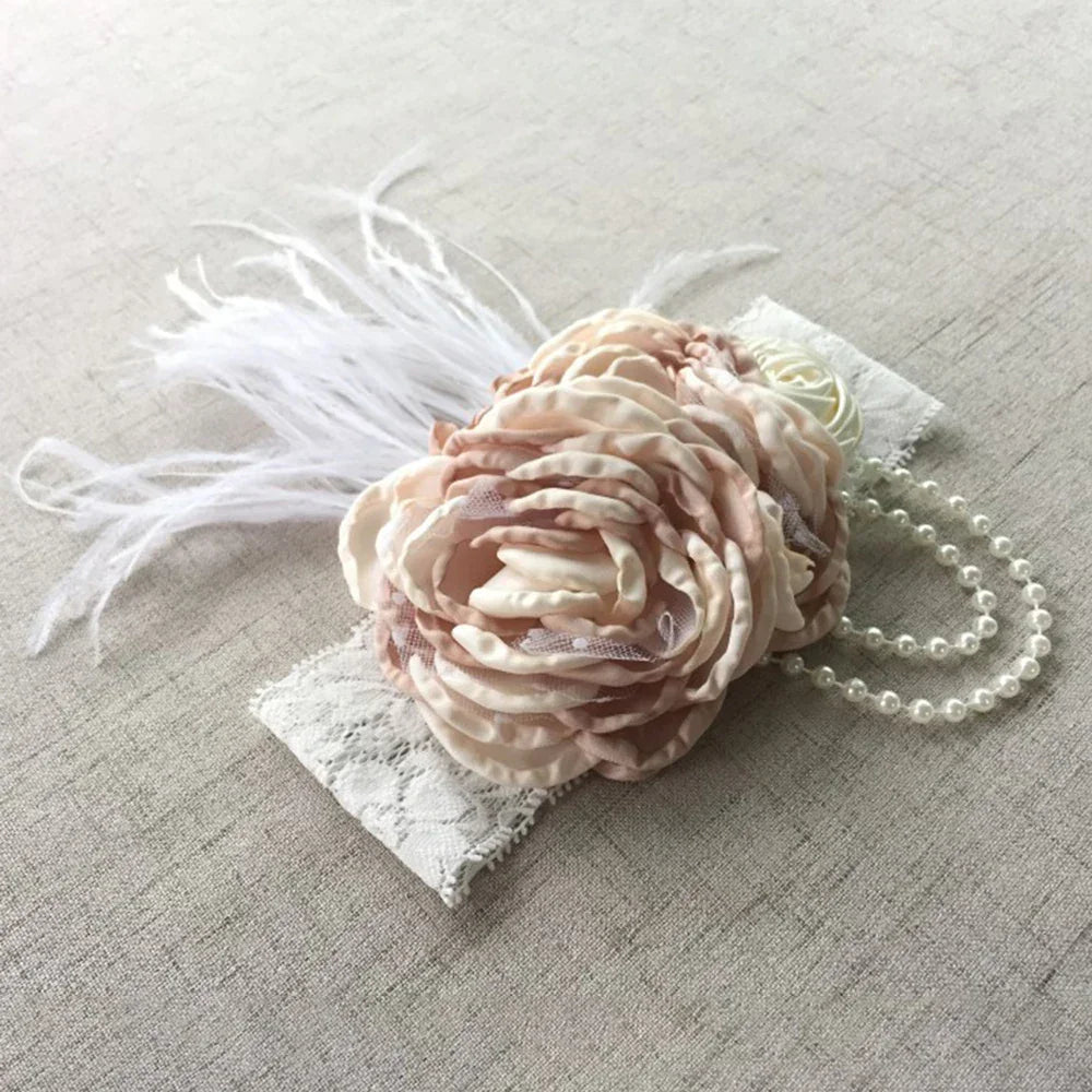 Vintage Flower Headband Baby Girls