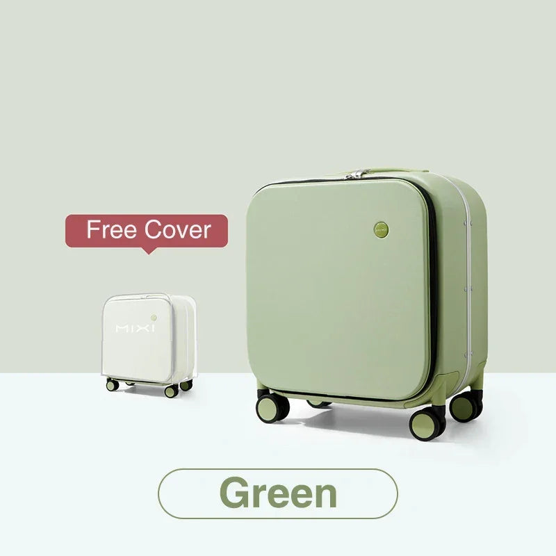 Carry On 18 Inch Polycarbonate Aluminum Frame Suitcase