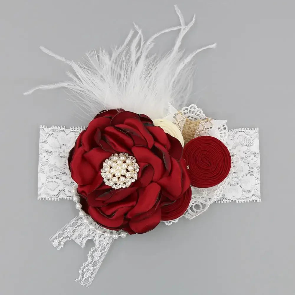 Vintage Flower Headband Baby Girls