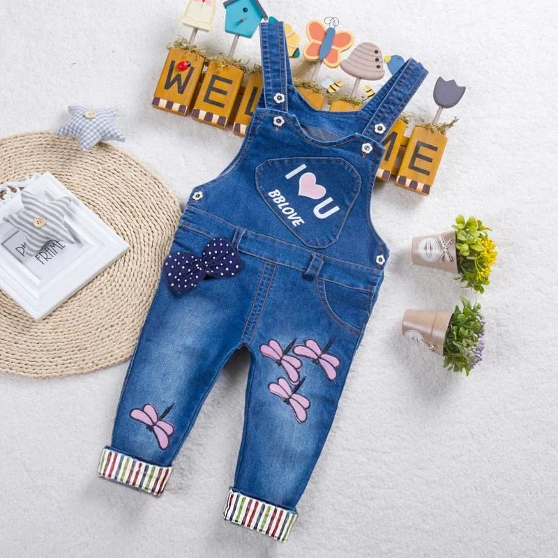 Toddler Long Denim Jean Overalls