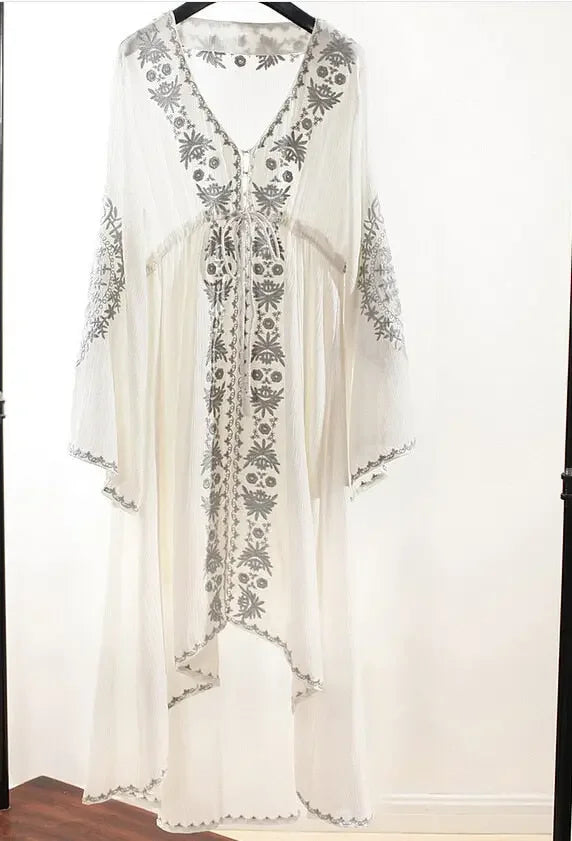 Vintage Floral Cotton Boho Dress