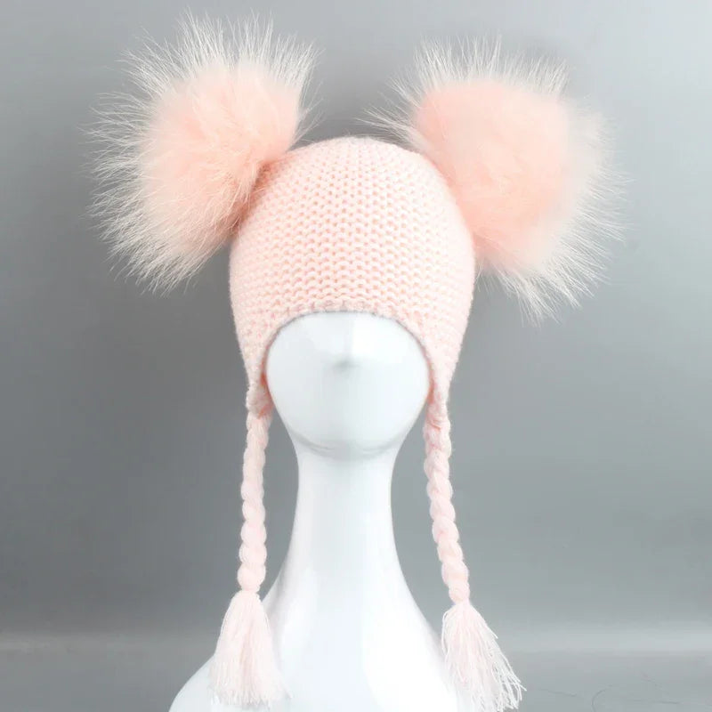 Winter Kids Fur Beanie