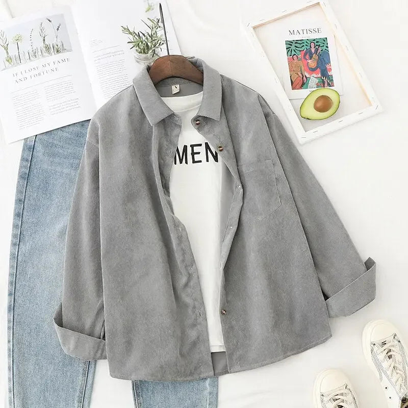 Casual Corduroy Top