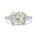 925 Sterling Silver 5CT G Color Lab Sapphire Gemstone Wedding Engagement Cocktail Ring