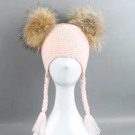 Winter Kids Fur Beanie