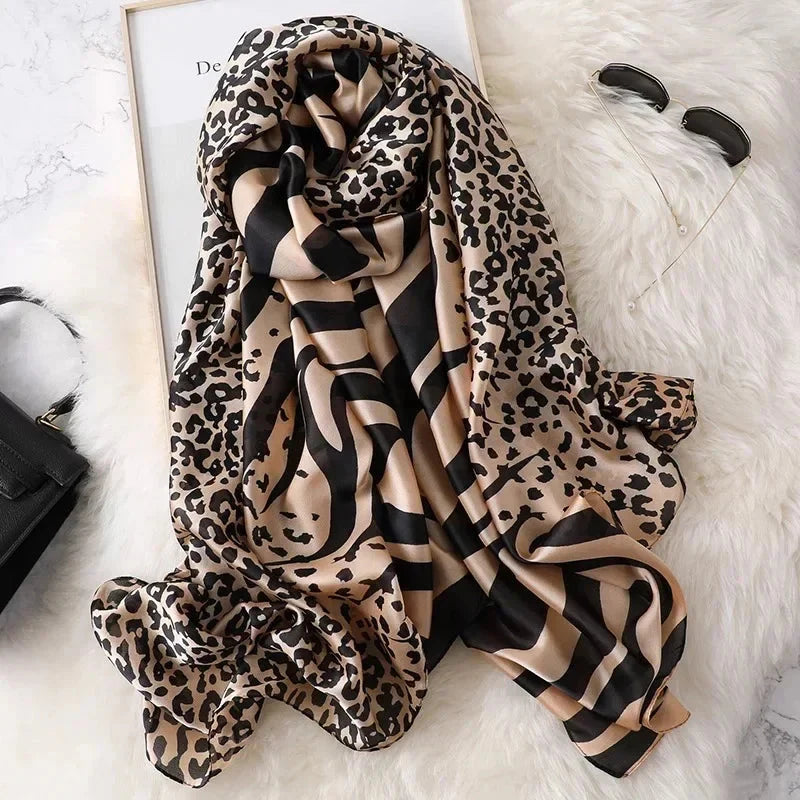 180*90cm Luxury Brand Women Summer Silk Scarves Shawl Lady Wrap Soft Female Europe Designer Beach Bandanna foulard muffler pareo