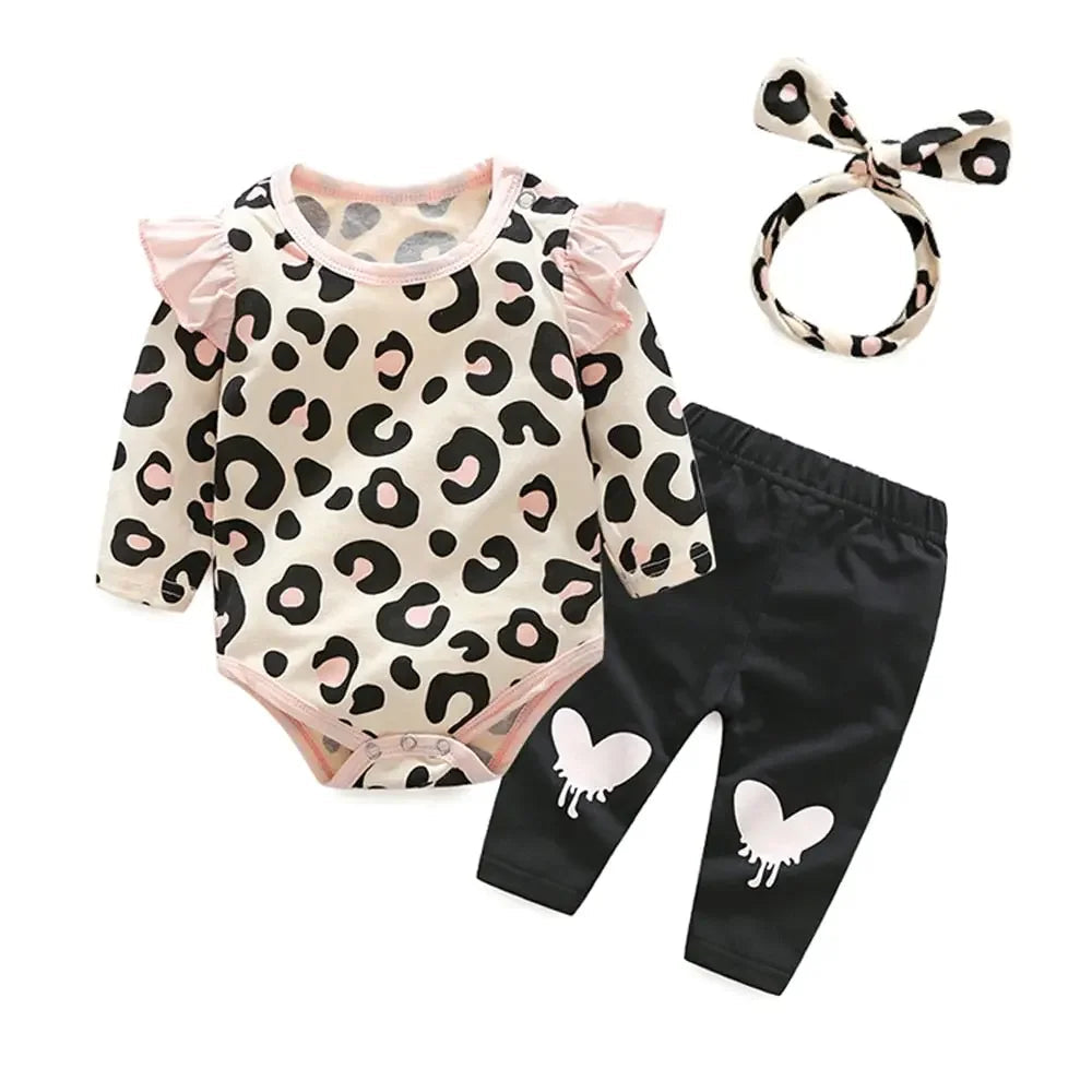 LUX BABY Hooded Sweatshirt & Striped Pants 2pcs Outfit