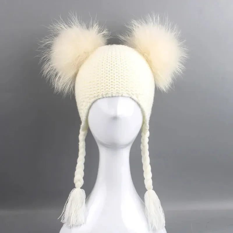 Winter Kids Fur Beanie