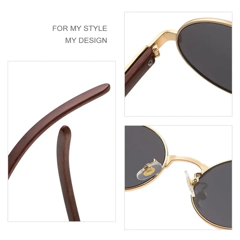 Rocker Luxury Brand Classic Oval Sunglasses