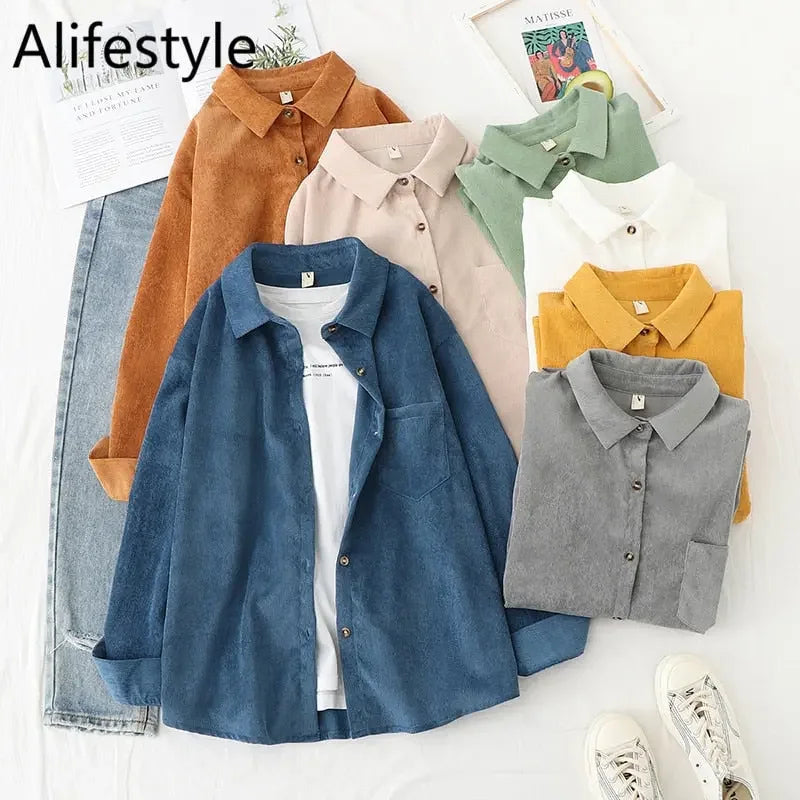 Casual Corduroy Top