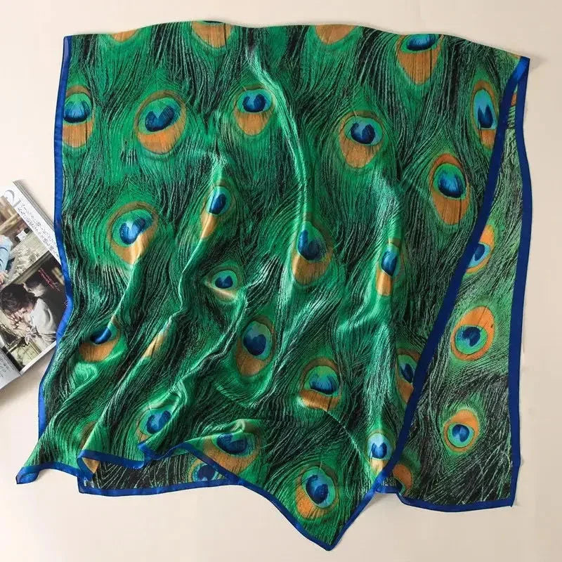 180*90cm Luxury Brand Women Summer Silk Scarves Shawl Lady Wrap Soft Female Europe Designer Beach Bandanna foulard muffler pareo