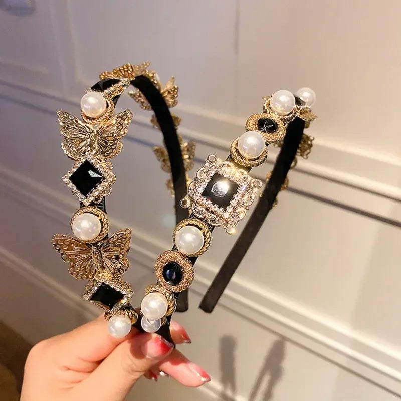 LUX Rhinestone Baroque Hairband