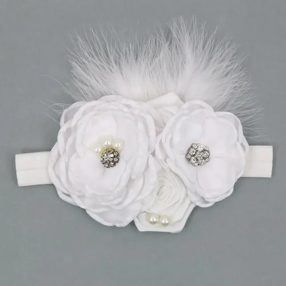 Vintage Flower Headband Baby Girls