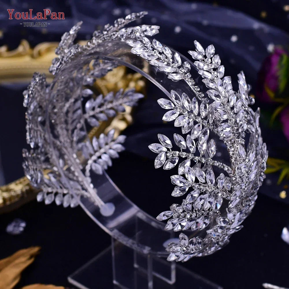 YouLaPan HP425 Bridal Headband Wedding Crowns Bride Tiara and Headdress Women Headpiece Hair Accessories Pageant Head Jewelry