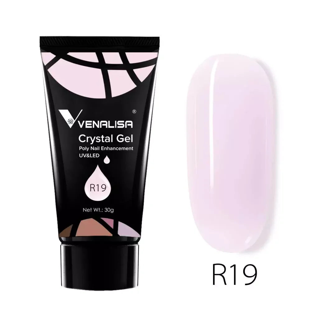 Venalisa Poly Nail Gel Nail Art French Nail Constraction Jelly Builder Extension Gel Acrylic Slip Solutions Clearnser Remover