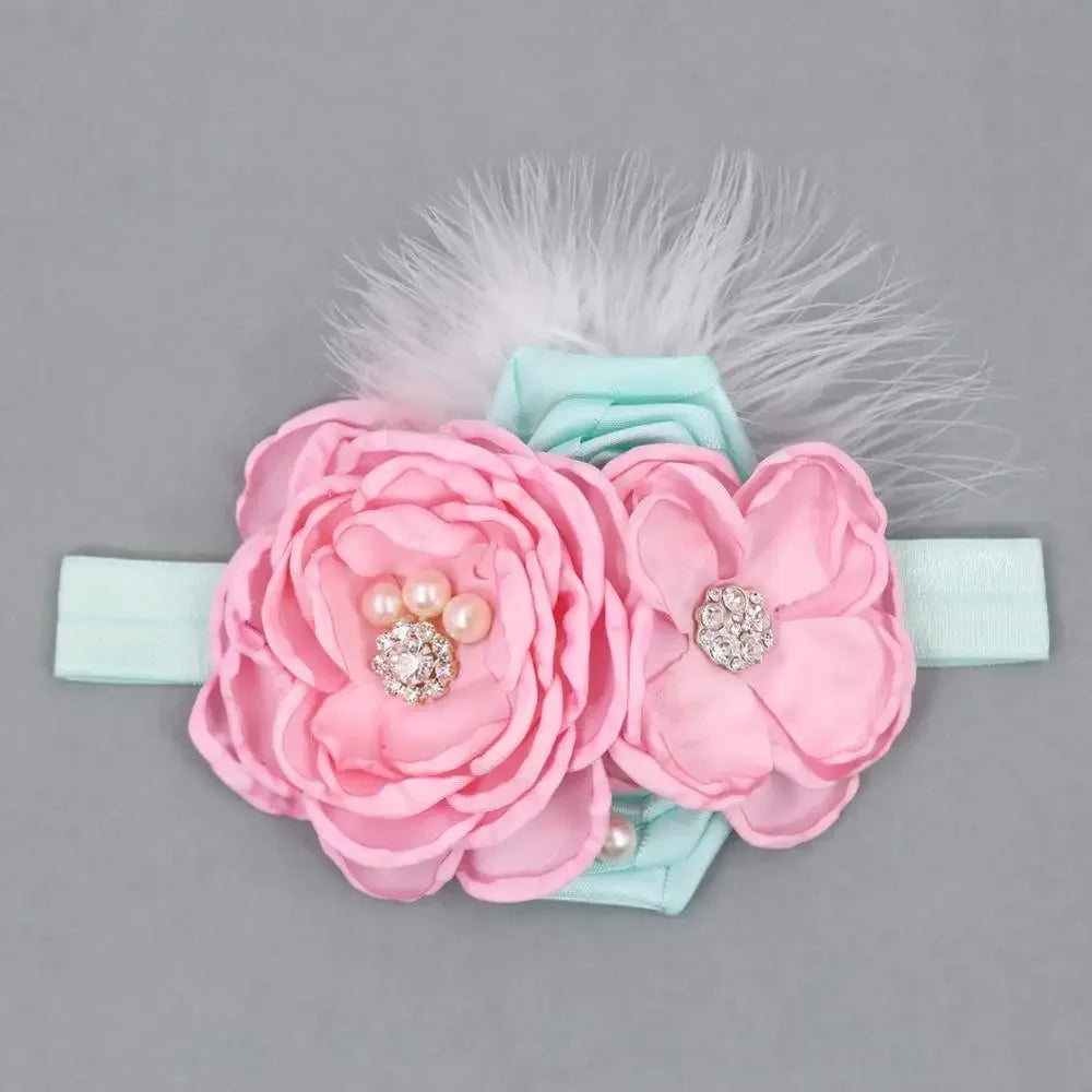 Vintage Flower Headband Baby Girls