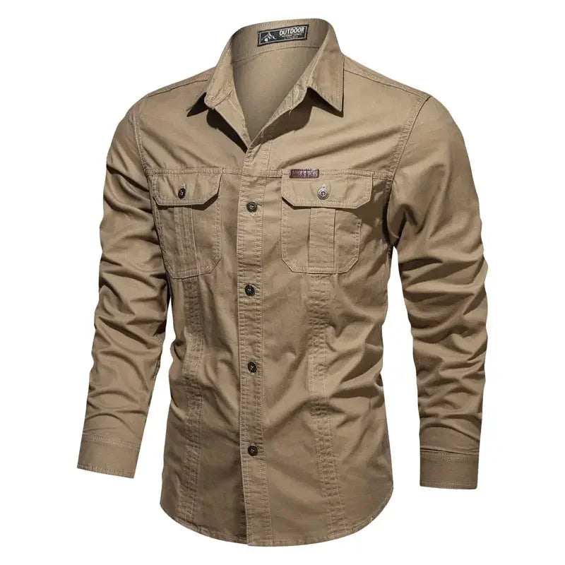 New Men's Casual Shirt 5XL 6XL Male Overshirt 2020 Military Cotton Shirts Men Brand Clothing Leisure Shirt Blouse AF1388