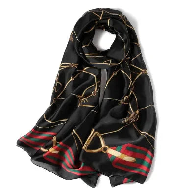 Luxury brand hijab summer women scarves soft long print silk scarves lady shawl and wrap 2022 pashmina bandana beach stoles