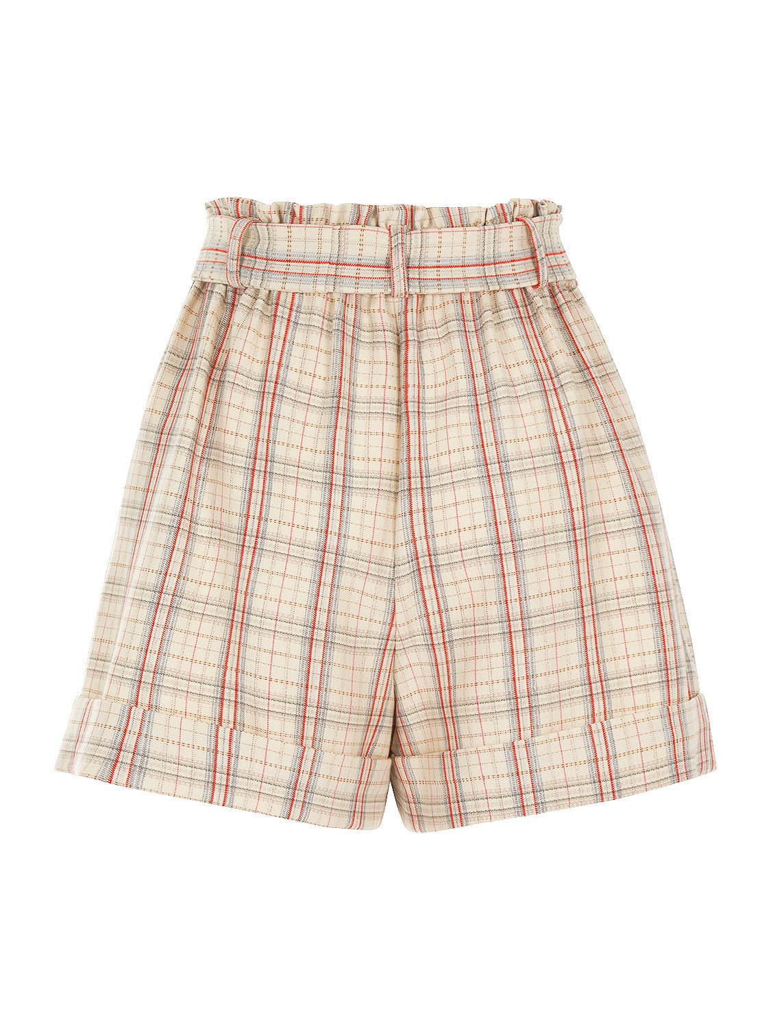 Belted Plaid Shorts