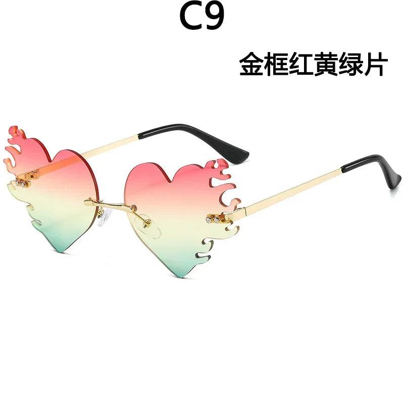 Frameless Heart Sunglasses Gradient