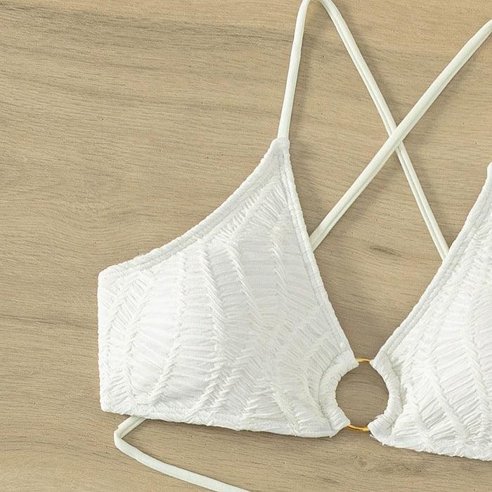 Pure White Bikini & Skirt Set