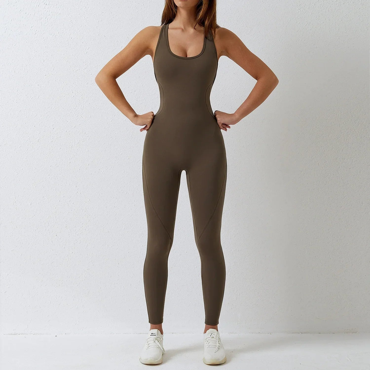 Fashion Tight Dance Yoga Jumpsuit Nude Feel Sports Fitness Clothes Beauty Back Quick-Drying Sexy Empty Dance Jumpsuit