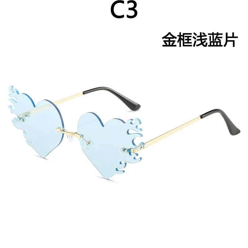 Frameless Heart Sunglasses Gradient
