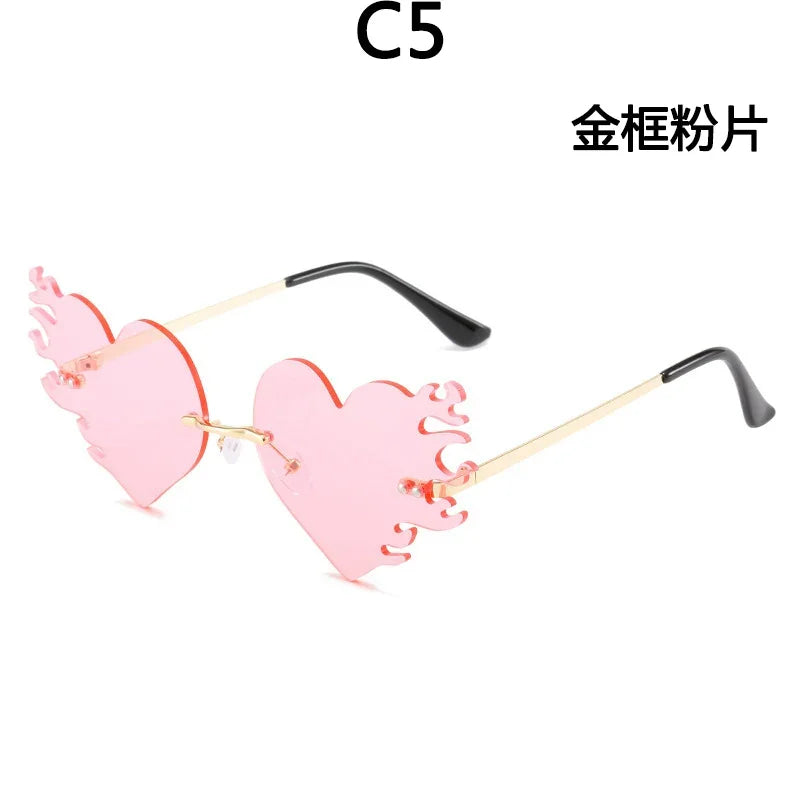 Frameless Heart Sunglasses Gradient