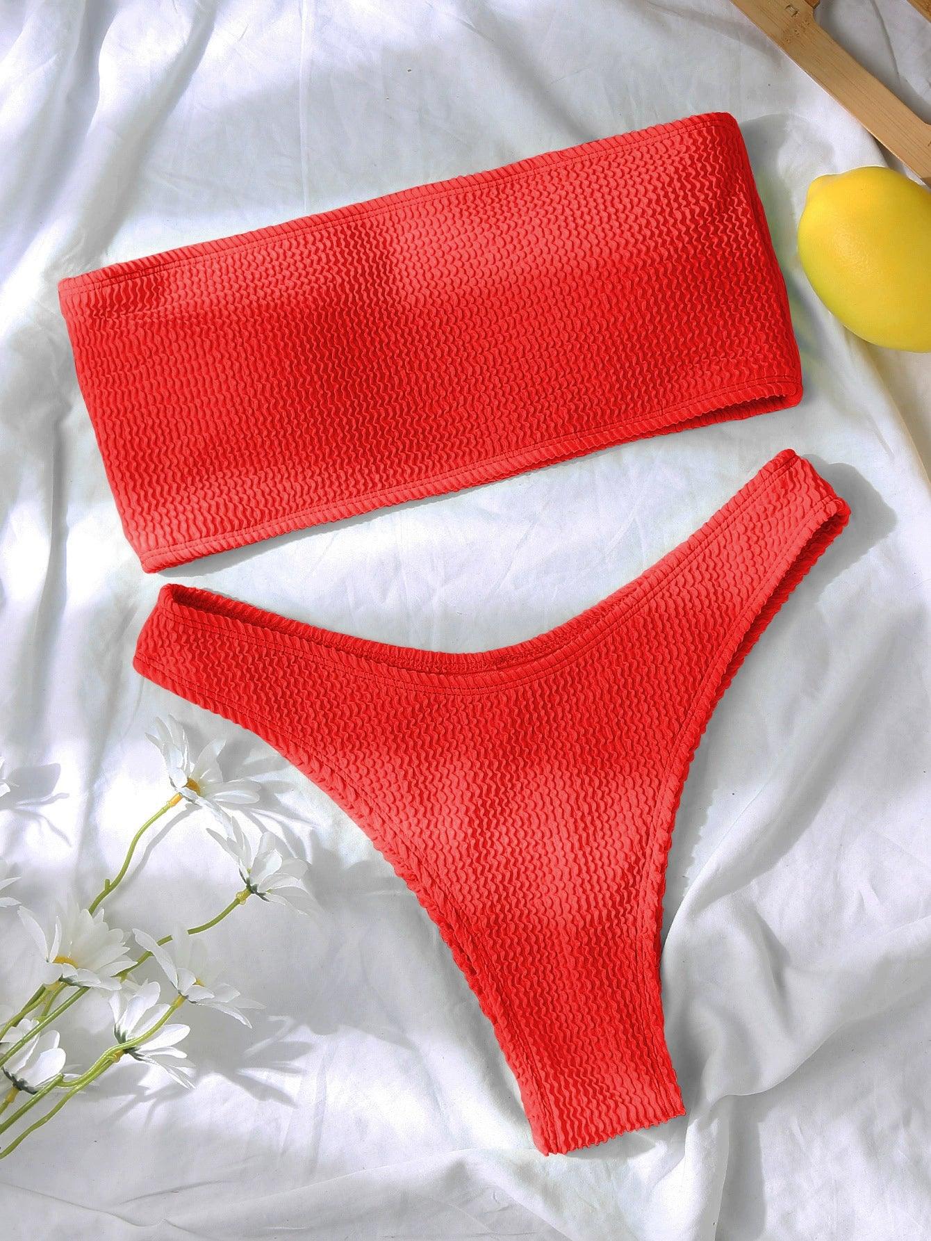 Becca Bandeau High Waist Bikini