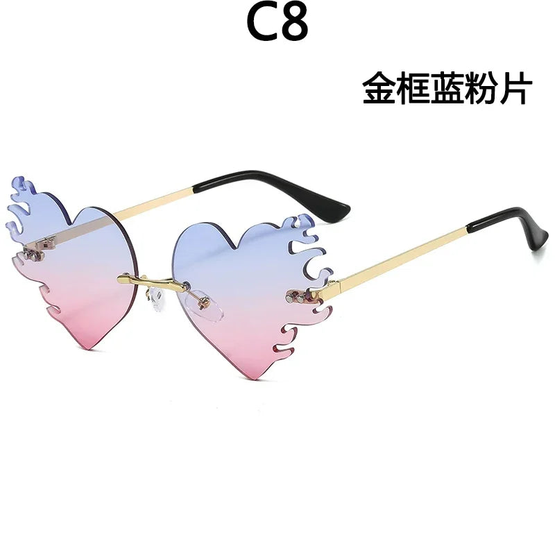 Frameless Heart Sunglasses Gradient