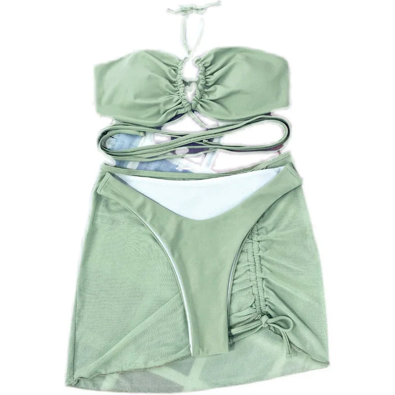 Beach Skirt & Swimsuit Set