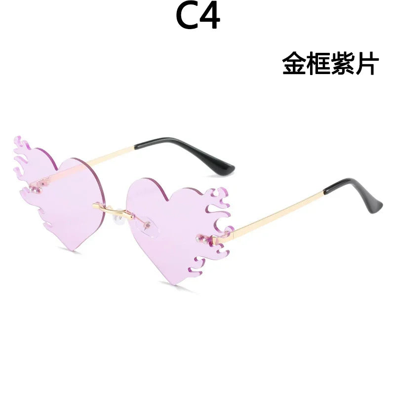 Frameless Heart Sunglasses Gradient
