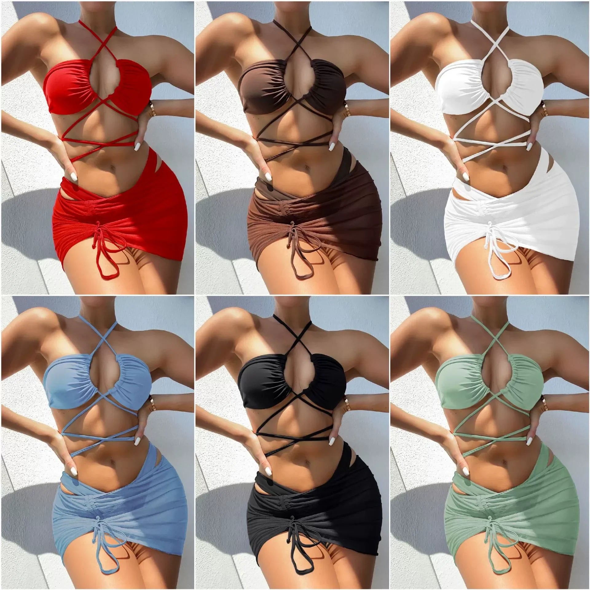 Beach Skirt & Swimsuit Set