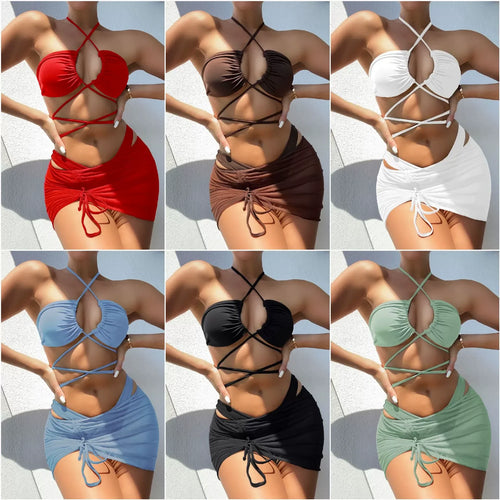 Beach Skirt & Swimsuit Set