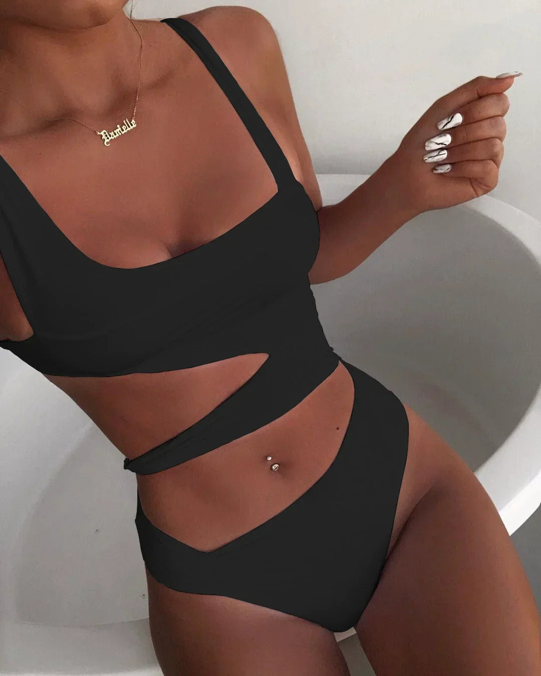 Sexy Strappy High Waist Bikini