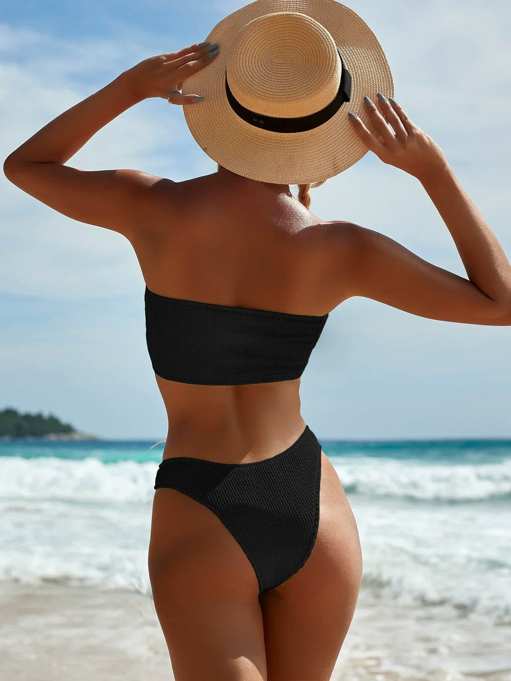 Becca Bandeau High Waist Bikini