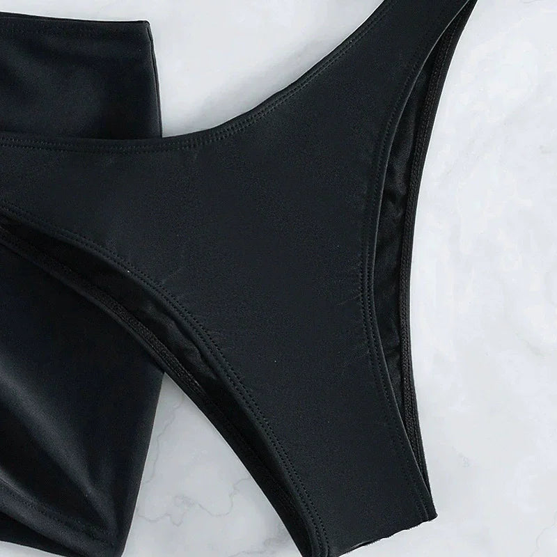 Classy Black Halter Bikini