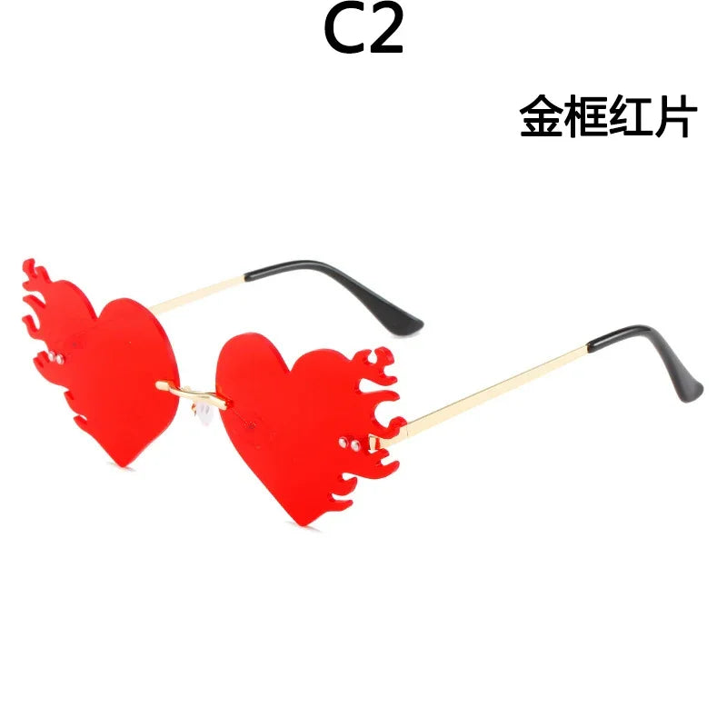Frameless Heart Sunglasses Gradient