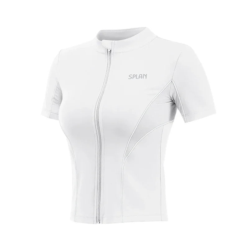 Tight Women's Stretch Professional Short Sleeve Jacket Yoga Clothes