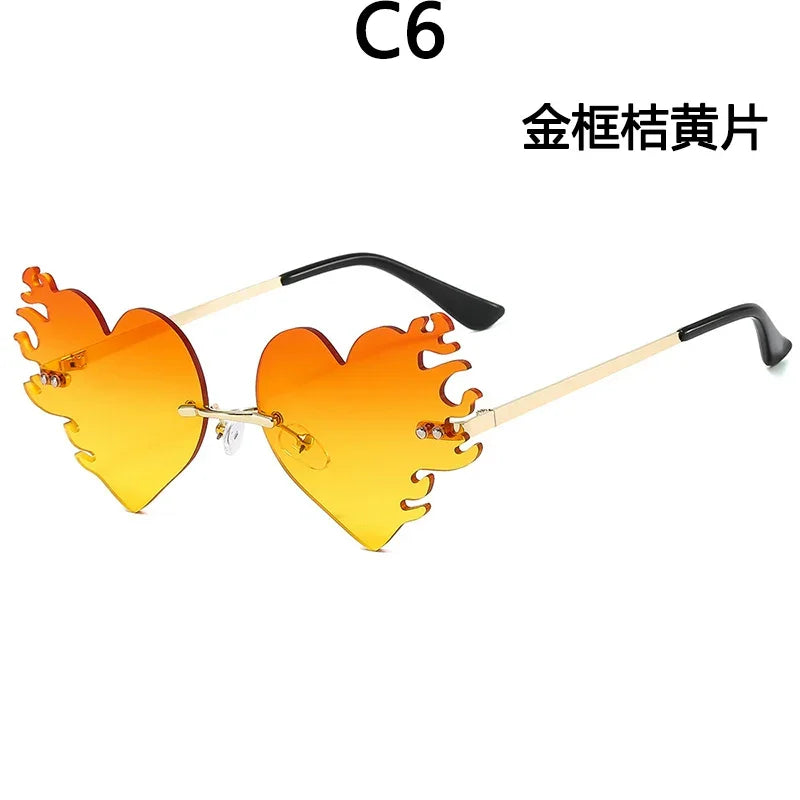 Frameless Heart Sunglasses Gradient
