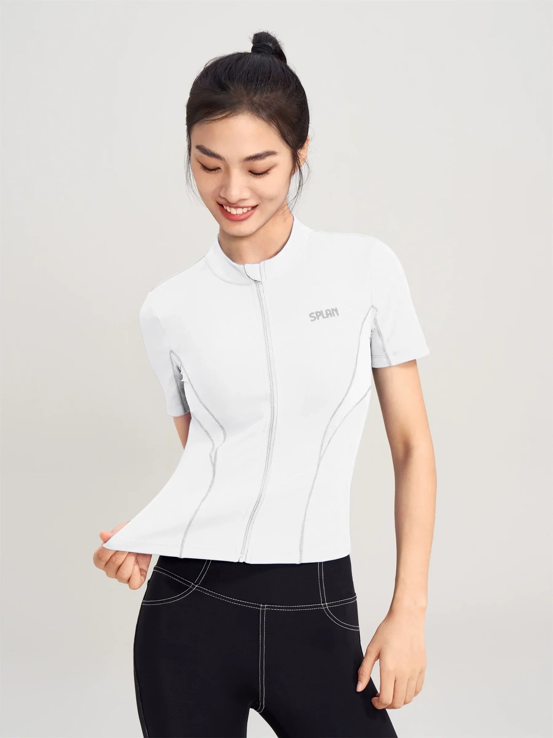 Tight Women's Stretch Professional Short Sleeve Jacket Yoga Clothes