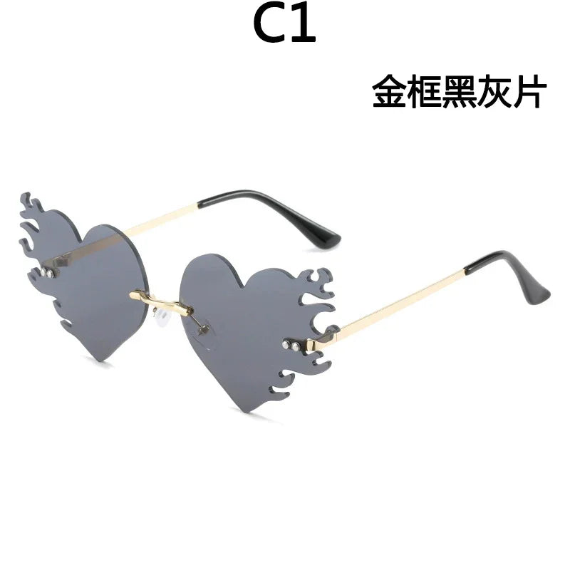 Frameless Heart Sunglasses Gradient