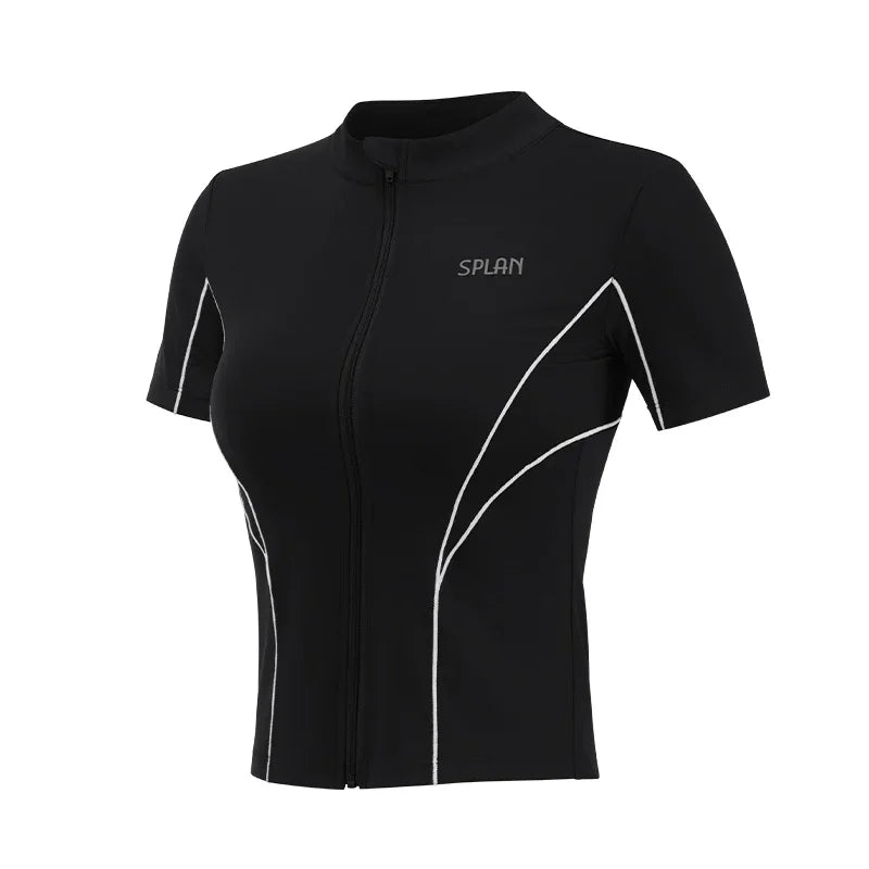 Tight Women's Stretch Professional Short Sleeve Jacket Yoga Clothes