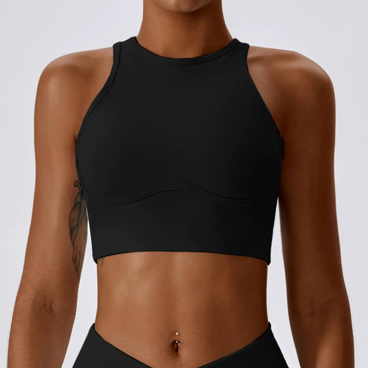 Yoga Thread Hollow-out Tight with Chest Pad Sports Vest