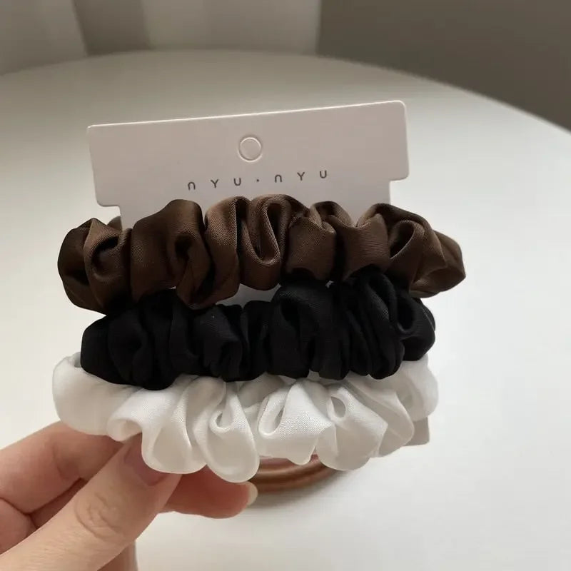 Satin Hair Scrunchies 3Pcs/Set