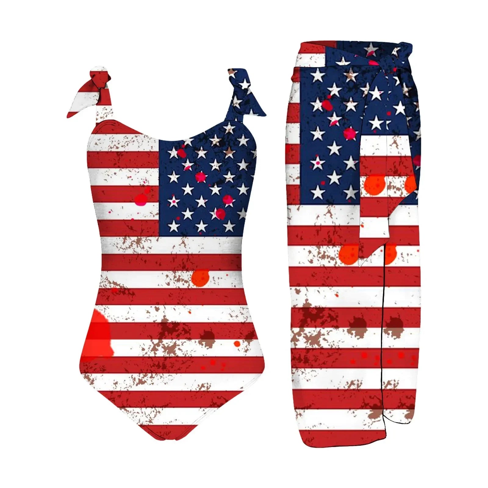 Women’s USA Swimsuit & Sarong Set