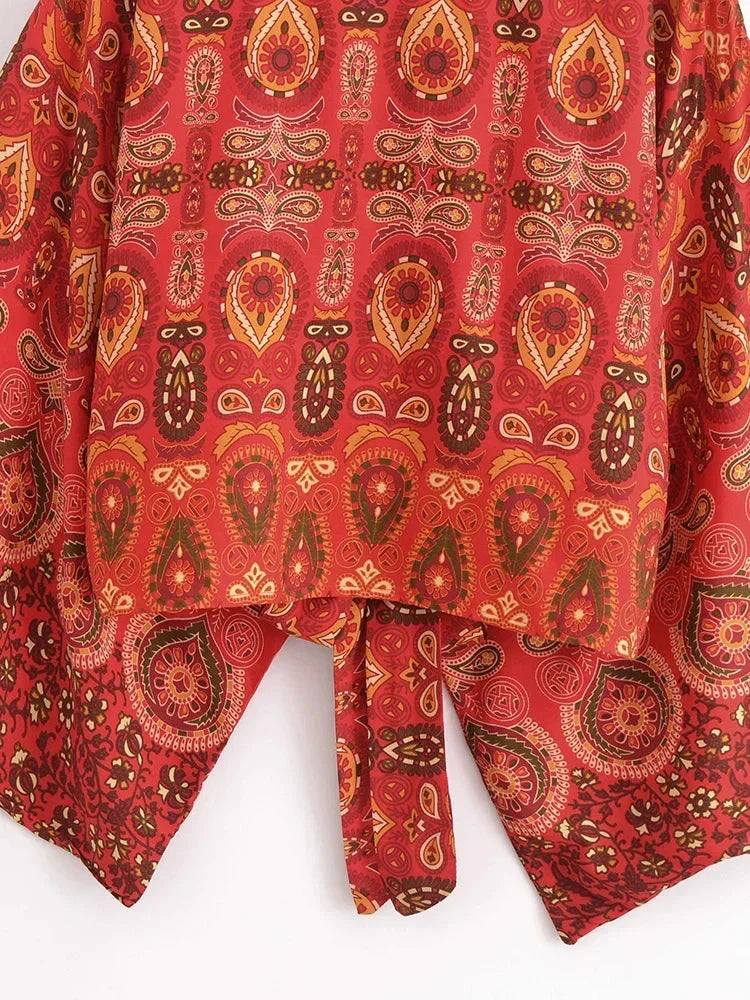 Vintage Boho Kimono Bikini Cover Up