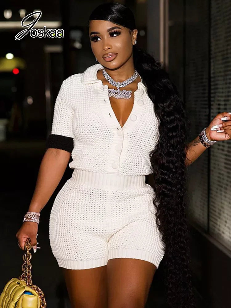 Stella Short Sleeve White Romper